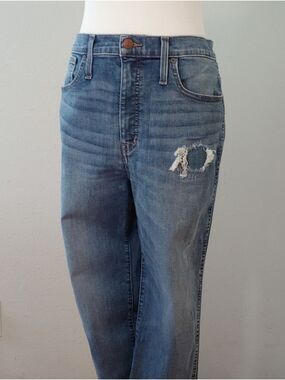 Madewell Classic Blue Distressed Denim Jeans Light Wash Women's 31